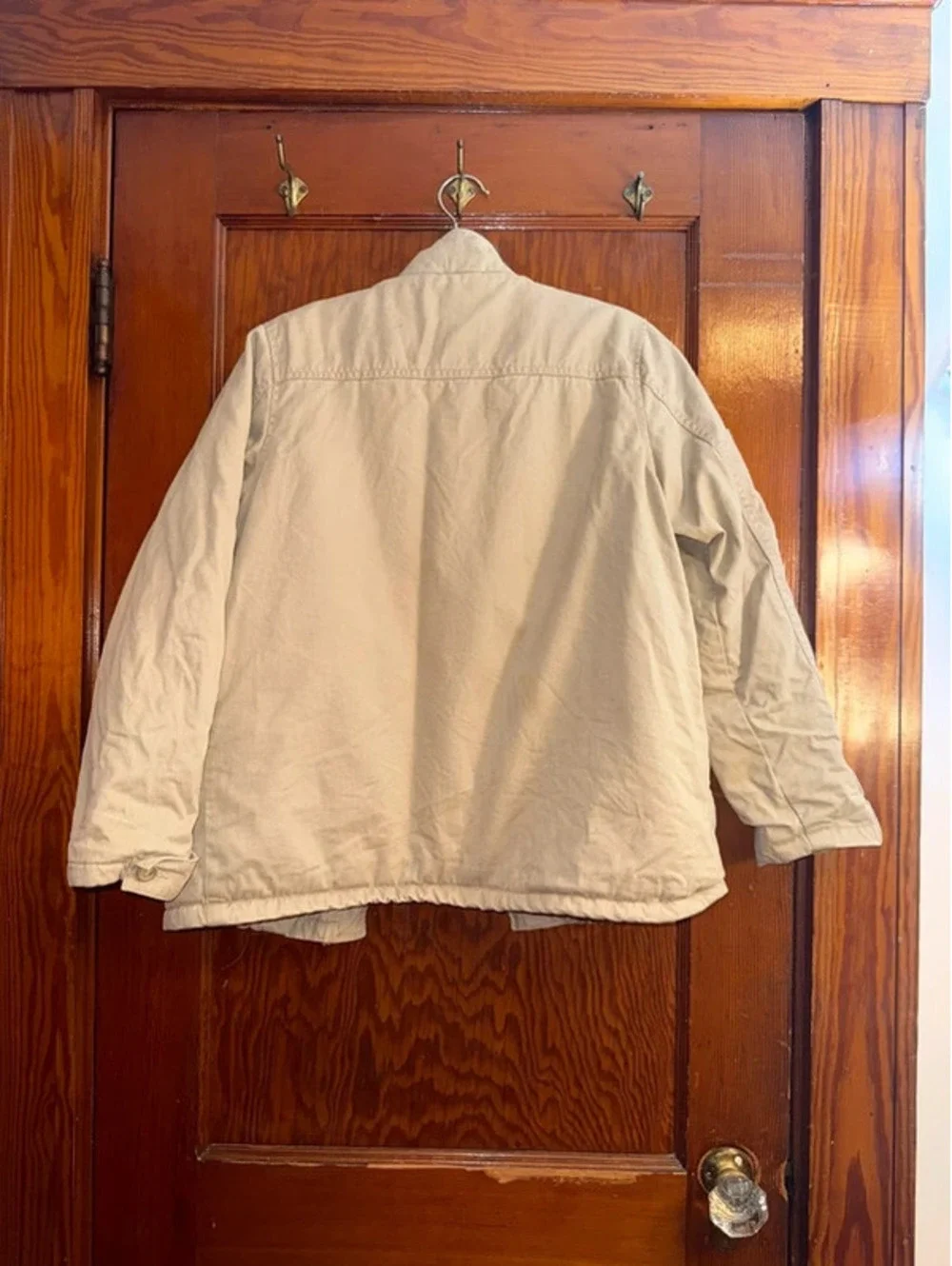 The Children’s Place Boys Utility Field Jacket Large Tan Sherpa Lined